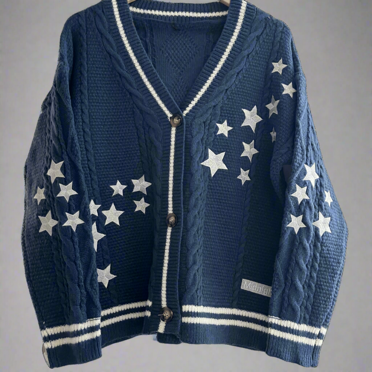 Taylor Swift Midnights Cardigan Taylors Version, Navy Blue Cardigan Sweater - Shoptown Boutique