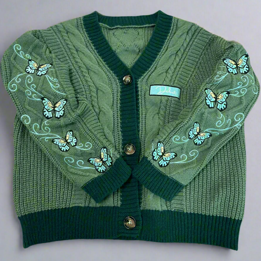 Taylor Swift Debut Taylors Version Cardigan, Butterfly Cardigan Sweater - Shoptown Boutique