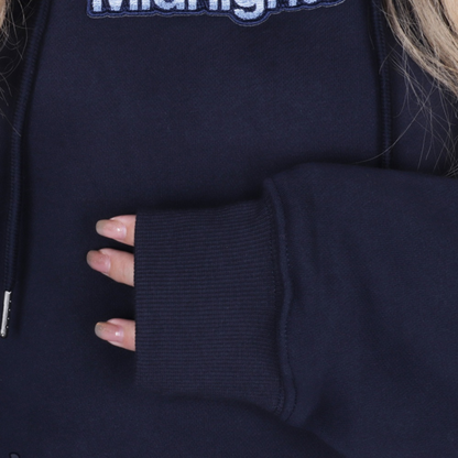 Midnights Hoodie Taylors Version Midnights navy Embroidered Knit